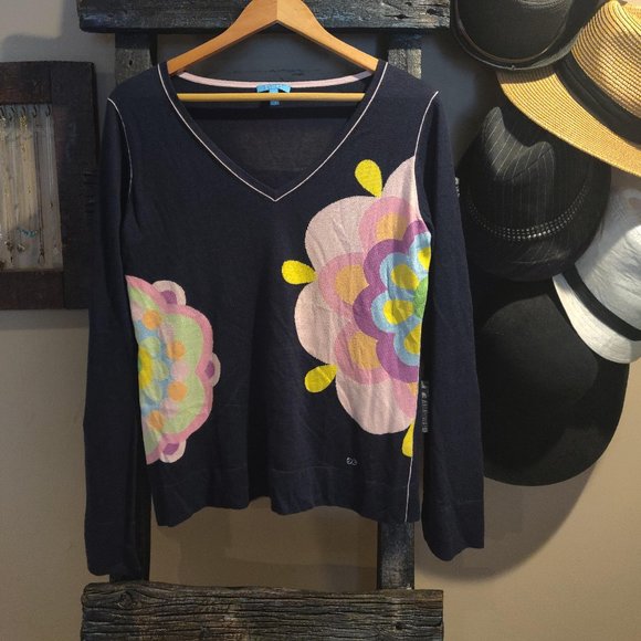 Escada Sweaters - Escada Sport v neck floral Sweater L